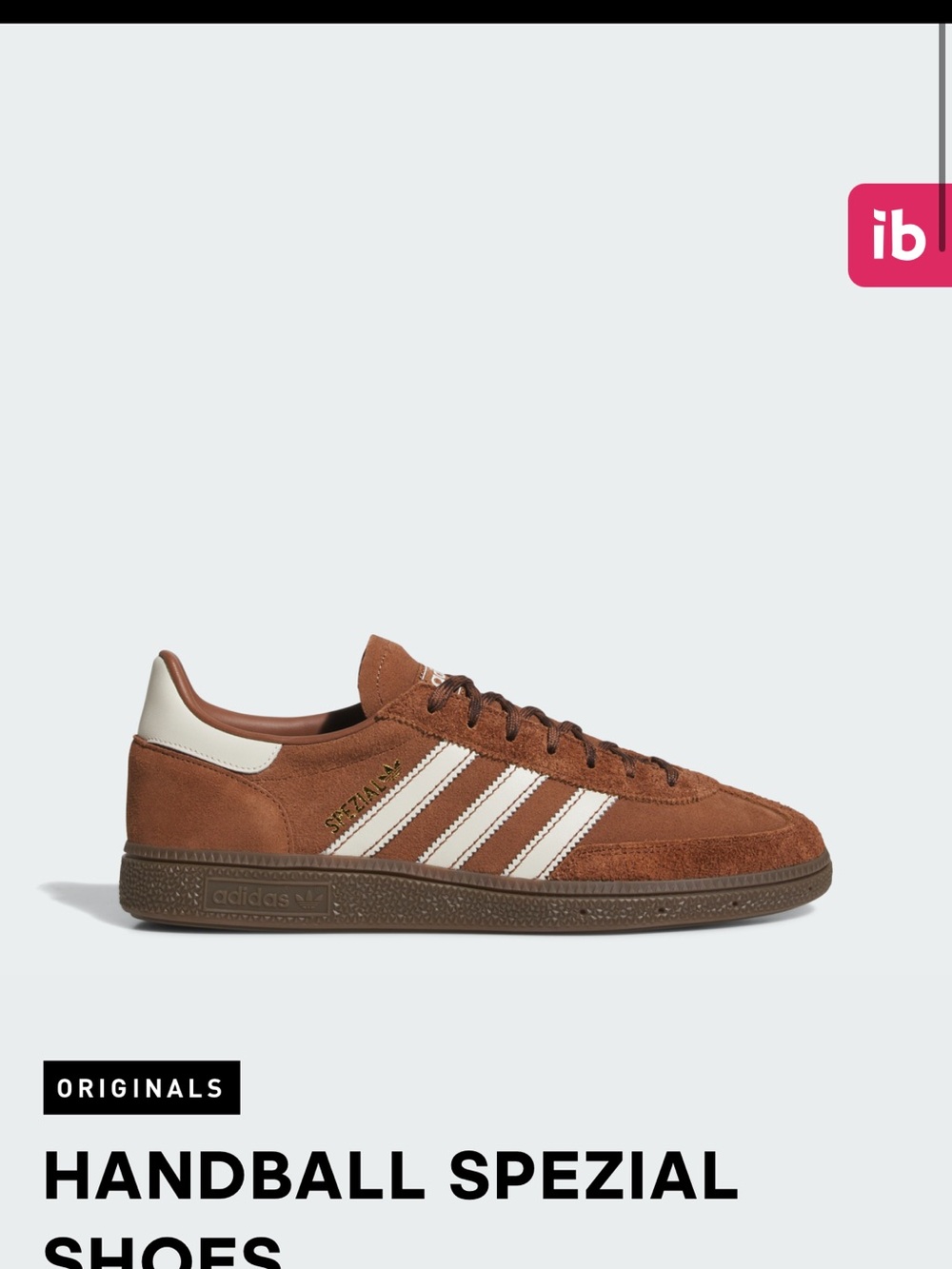 adidas Handball Spezial Suede Sneakers in Brown and White